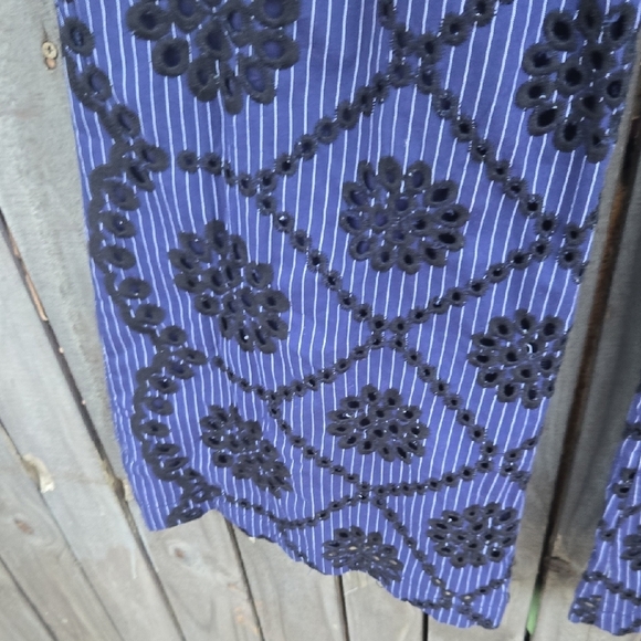 Anthropologie Ett Twa Wide Leg Pants Floral Pull On Cropped Textured - Picture 4 of 7